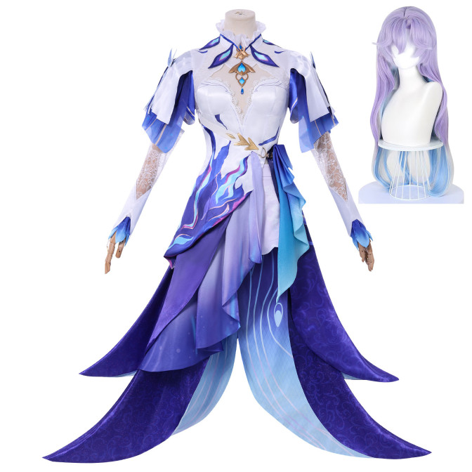 Wuthering Waves Cantarella Deluxe Costume Blue Dress Cantarella