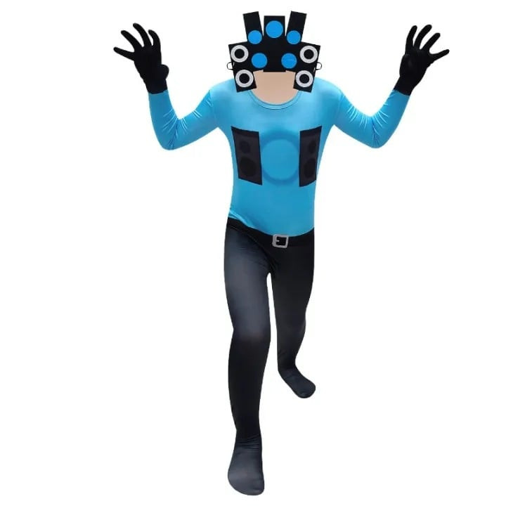 Skibidi Toilet Titan Speakerman Costume - Bodysuit Mask Titan Speakerman Cosplay