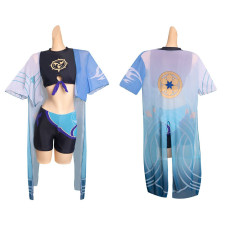 Genshin Impact Wanderer One Piece Bikini Swimsuit Costume - One Piece Swimsuit Wanderer Cosplay