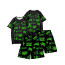Billie Eilish Costume - Billie Eilish Concert Black Oversize Shirt Logo Print Short Sleeve T-Shirt and Shorts Billie Eilish Cosplay