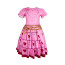 Girls Descendants: The Rise of Red Princess Bridget of Hearts Deluxe Costume - Pink Dress Princess Bridget of Hearts Cosplay