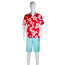 Agent Elvis Presley Costume - Hawaiian Red Aloha Agent Elvis Presley Cosplay