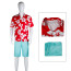 Agent Elvis Presley Costume - Hawaiian Red Aloha Agent Elvis Presley Cosplay