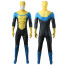 Invincible Comic Style Original Suit Costume - Yellow Black and Blue Comic Style Bodysuit Invincible Cosplay
