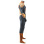 DC Comics Wave Rider Costume - Black Gold Bodysuit Wave Rider Cosplay