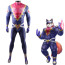 Live A Hero Wolfman Costume - Red Bodysuit Wolfman Cosplay