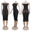 Megan Thee Stallion Costume - Mesh Off Shoulder Bodycon Dress 2023 MTV VMAs Red Carpet Megan Thee Stallion Cosplay