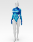 Metroid: Zero Mission Samus Aran Zero Bikini Swimsuit Costume - Metallic Swimsuit Samus Aran Zero Cosplay