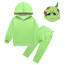 Kids Sprunki Green Vineria Costume - Hoodie Pants Mask Set Green Sprunki Cosplay