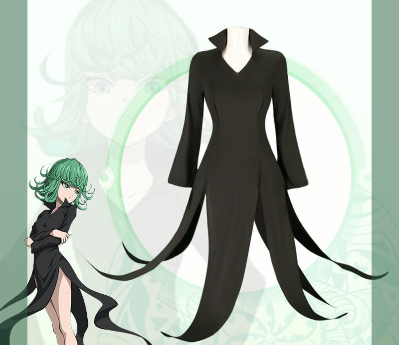 One Punch Man Tatsumaki Costume - Black Dress Tatsumaki Cosplay