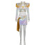 Girls KPop Demon Hunters Mira Stage Costume - Shiny White Shorts Top Full Set Kpop Mira Cosplay