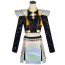 Girls KPop Demon Hunters Zoey Stage Costume - Sparkling Black & White Shirt Skirt Full Set Kpop Zoey Cosplay
