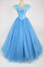 New Cinderella Blue Dress Cosplay Costume