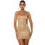 Sabrina Carpenter Short n' Sweet Tour Stage Outfit Costume - Golden Glitter Mini Dress Sabrina Carpenter Cosplay