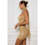 Sabrina Carpenter Short n' Sweet Tour Stage Outfit Costume - Golden Glitter Mini Dress Sabrina Carpenter Cosplay