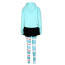 Wreck-It Ralph Vanellope Costume - Skirt Pants Hoodie Set Vanellope Cosplay