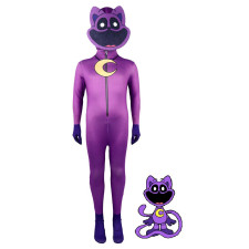 Poppy Playtime CatNap Costume - Bodysuit Mask CatNap Cosplay