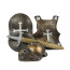 Halloween Roleplay Kids Crusader Knight Costume Sword, Helmet, Shield, Breastplate