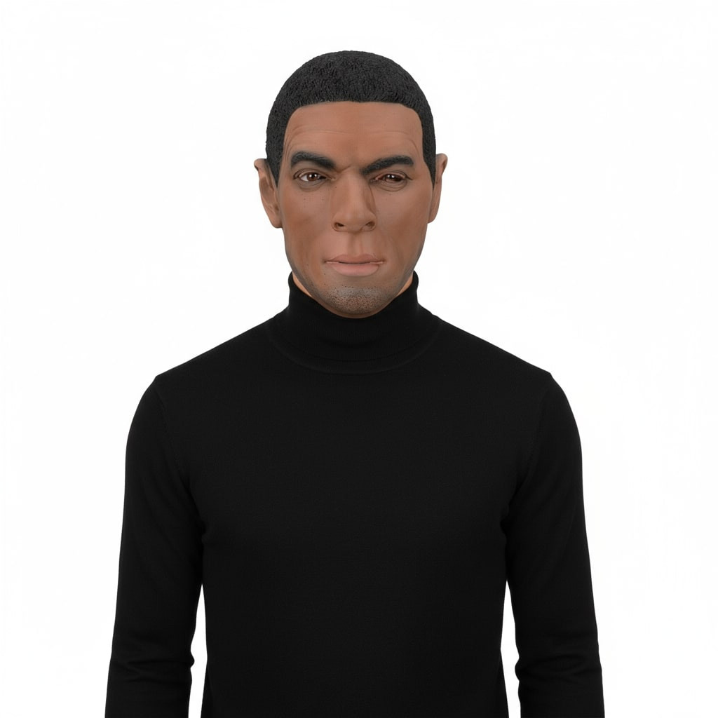 Kylian Mbappe Mask Prop - Kylian Mbappe Costume Cosplay Mask