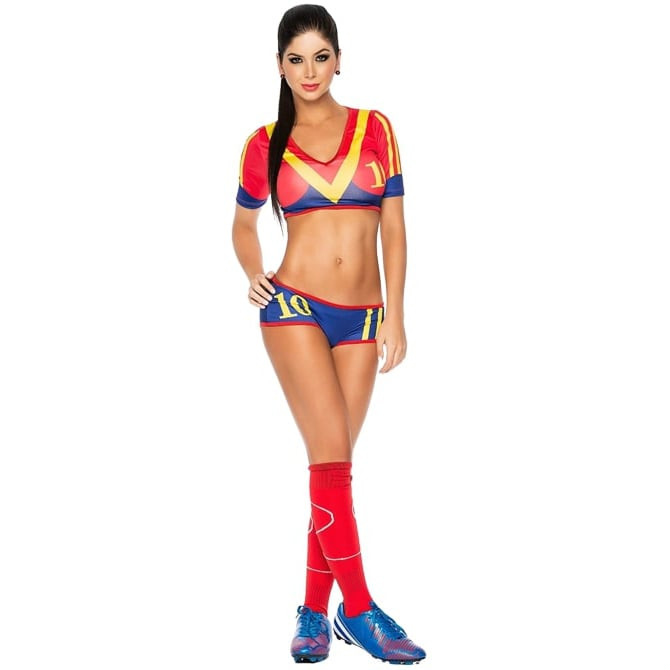 Sexy Football Girl Spain Team Costume
