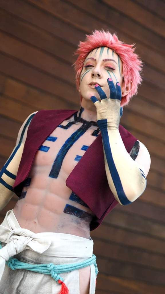 Demon Slayer Akaza Wig - Akaza Cosplay Costume Wig