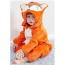 Baby Orange Fox Costume Incharacter - Onesie Jumpsuit Orange Fox Cosplay