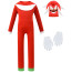 Boys Knuckles Sonic Costume - Bodysuit Mask Gloves Set Knuckles Cosplay