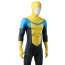 Invincible Comic Style Original Suit Costume - Yellow Black and Blue Comic Style Bodysuit Invincible Cosplay