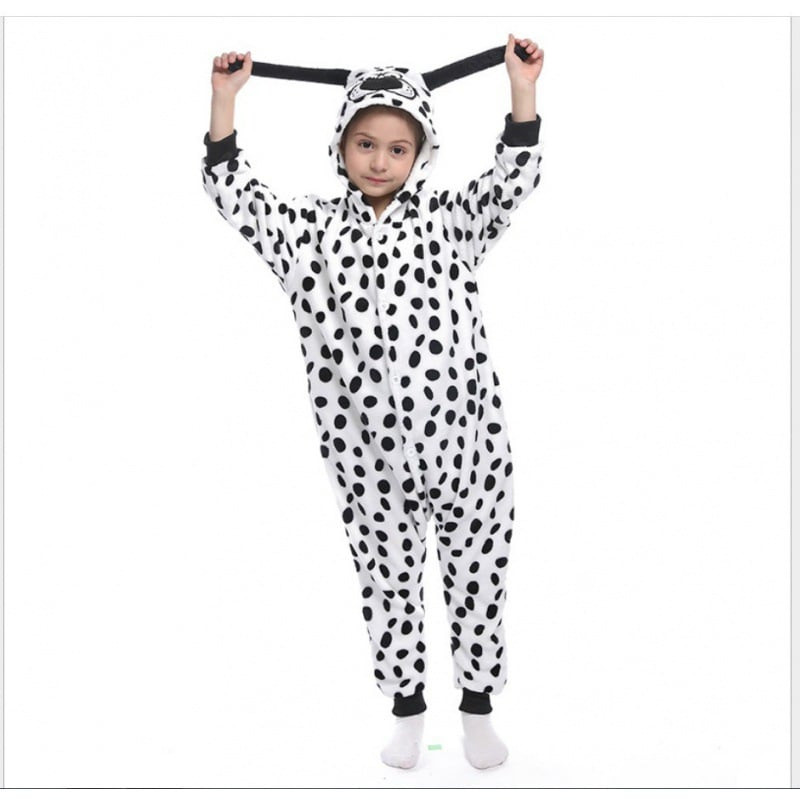 Kids Dalmatian Spots Costume - Onesie Jumpsuit Set Dalmatian Cosplay