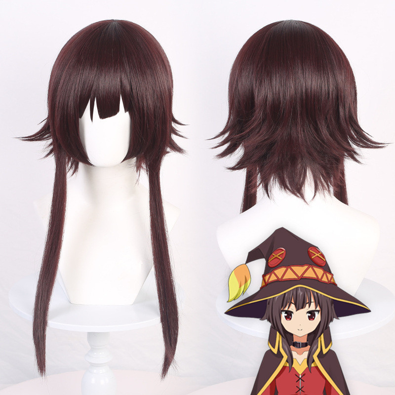 KonoSuba Megumin Wig - Megumin Costume Wig Prop