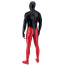 Two Tone Black And Red Halloween Costume - Funny Black & Red Bodysuit Mask Set Cosplay