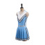 Olivia Rodrigo Good 4 U Music Video Outfit Costume - Blue White Top Dress Cheerleader Dress Olivia Rodrigo Cosplay