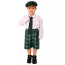 Kids Saint Patrick Costume - Plaid Pants Shirt Set Saint Patrick Cosplay