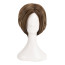 Resident Evil Leon Kennedy Wig - Short Brown Curtained Wig Resident Evil Degeneration Leon Kennedy Cosplay Costume