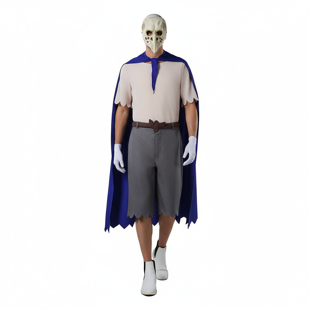 Little Nightmares 3 Low Costume - Shirt Shorts Cape Mask Full Set Low Cosplay