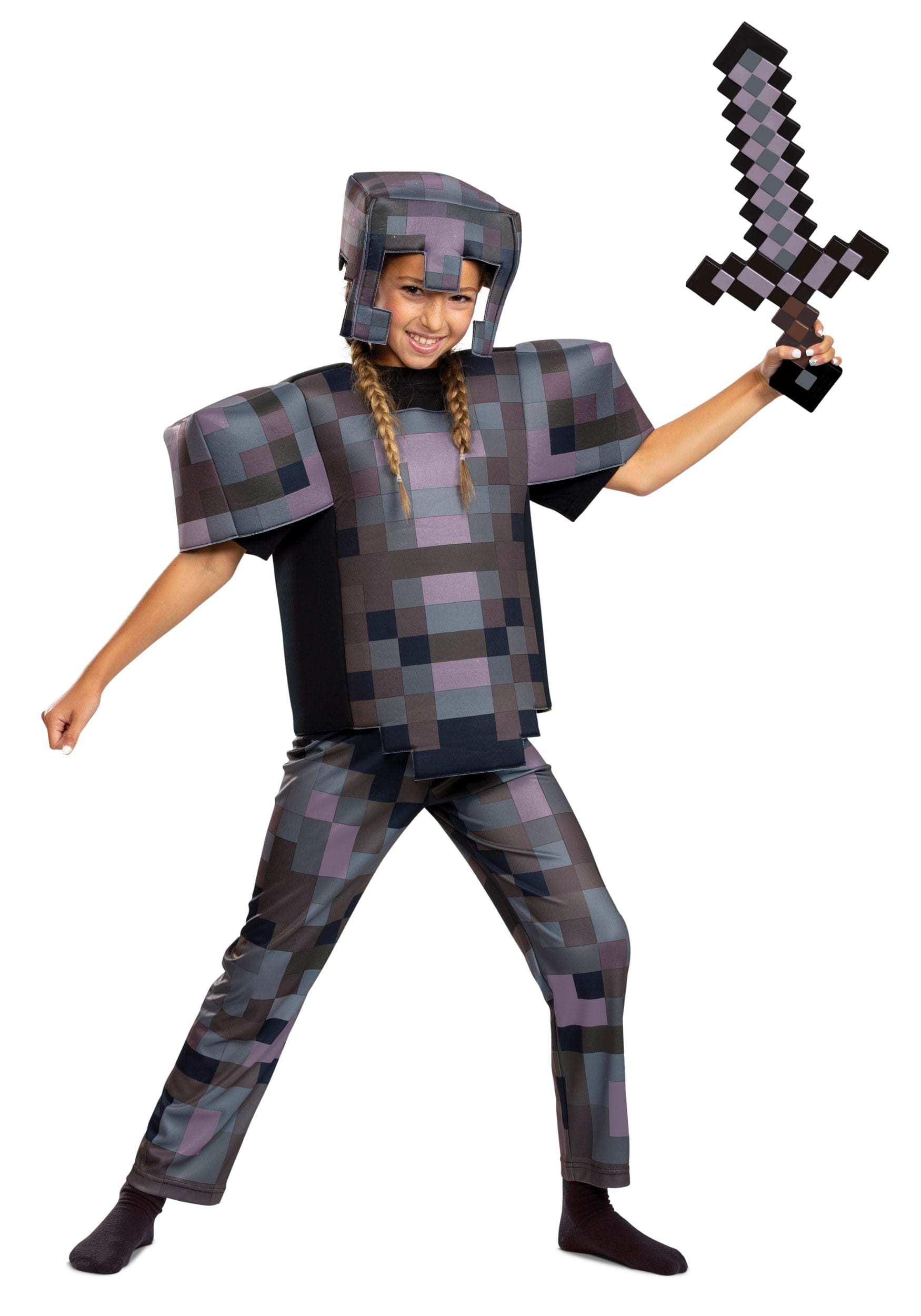 Minecraft Netherite Armor Costume - Kids Netherite Armor Cosplay