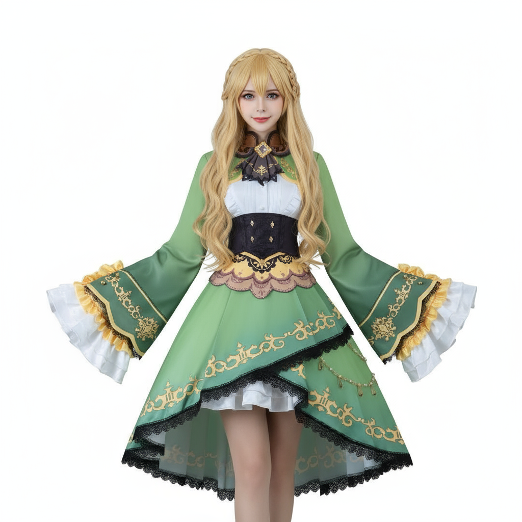 Pretty Derby Satono Diamon Costume - Green Dress Satono Diamond Cosplay