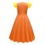 Girls Squid Game Robot Girl Red Light Green Light Costume - Long Dress Mask Set Squid Game Robot Girl Costume