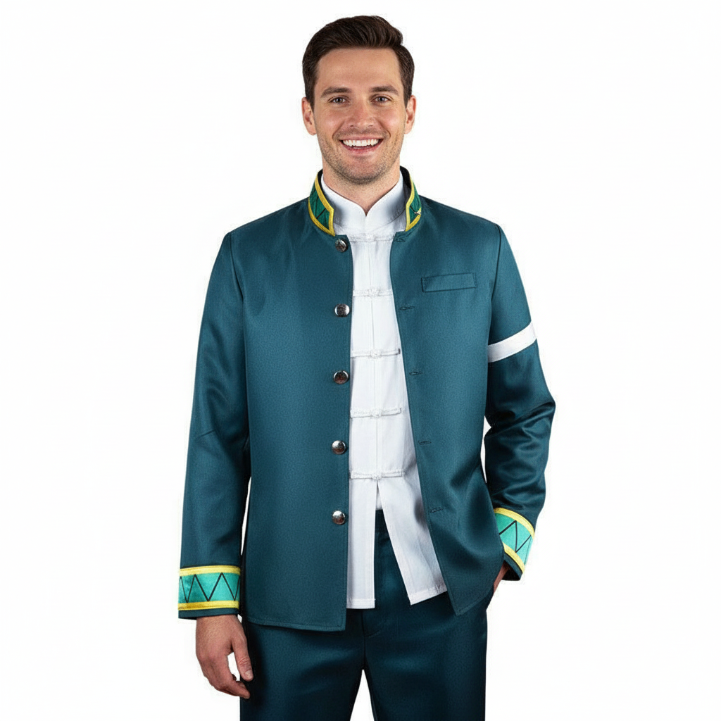 Wind Breaker Hayato Suo Costume - Green Jacket Pants Shirt Set Hayato Suo Cosplay