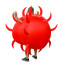 Flaming Heart on Fire Inflatable Costume
