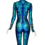 Aquaman and the Lost Kingdom Mera Costume - Blue Fish Scale Pattern Bodysuit Mera Cosplay