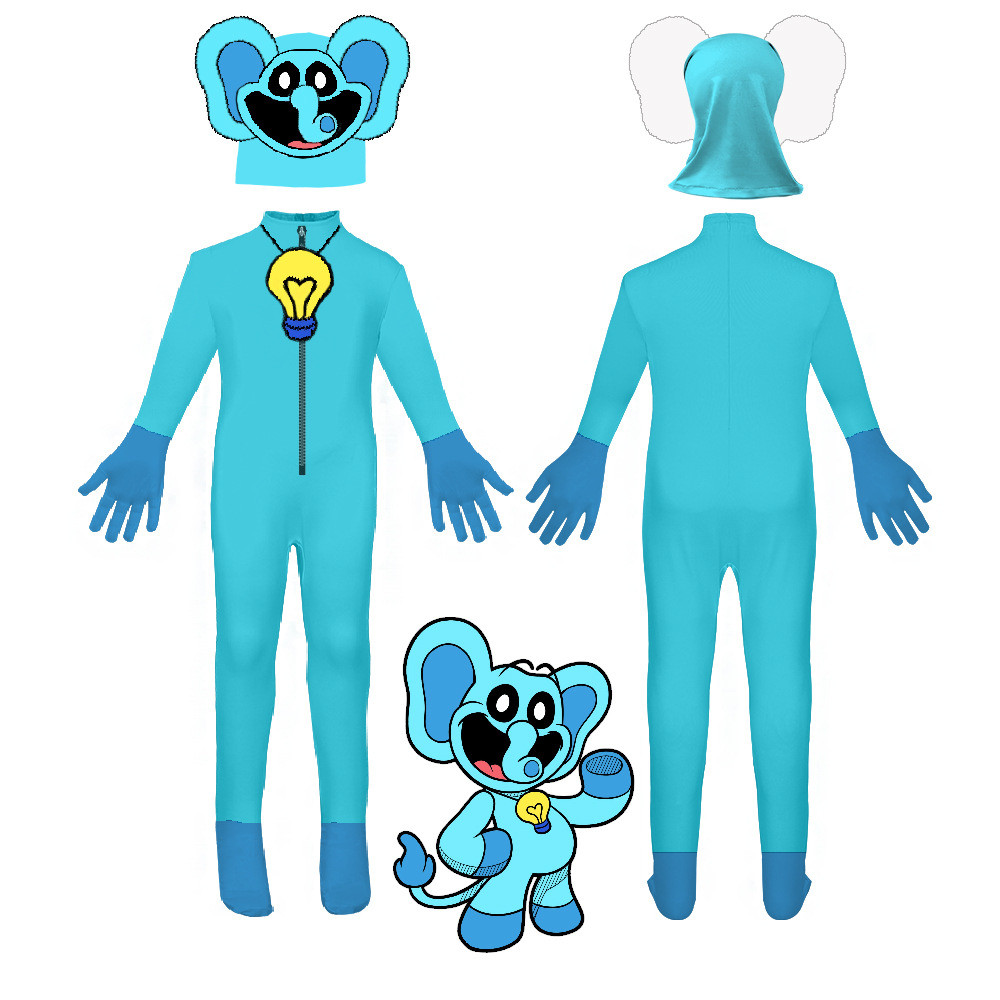 Kids Poppy Playtime Deep Sleep Bubba Bubbaphant Costume - Bubba Bubbaphant Cosplay