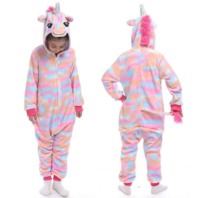 Kids Pink Camouflage Unicorn Costume - Onesie Jumpsuit Pink Camouflage Unicorn Cosplay