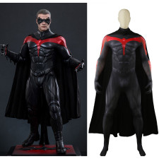 Batman and Robin 1997 Robin Chris O'Donnell Deluxe Costume - Bodysuit Cape Set Robin Cosplay