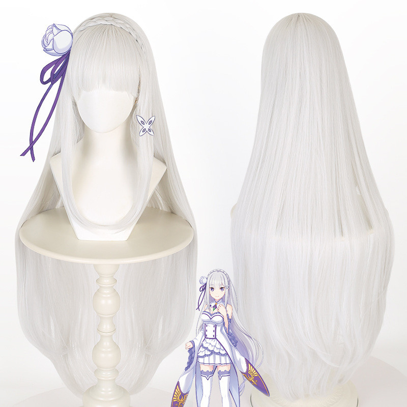 Princess Connect Re:Dive Emilia Wig - Emilia Costume Wig Prop
