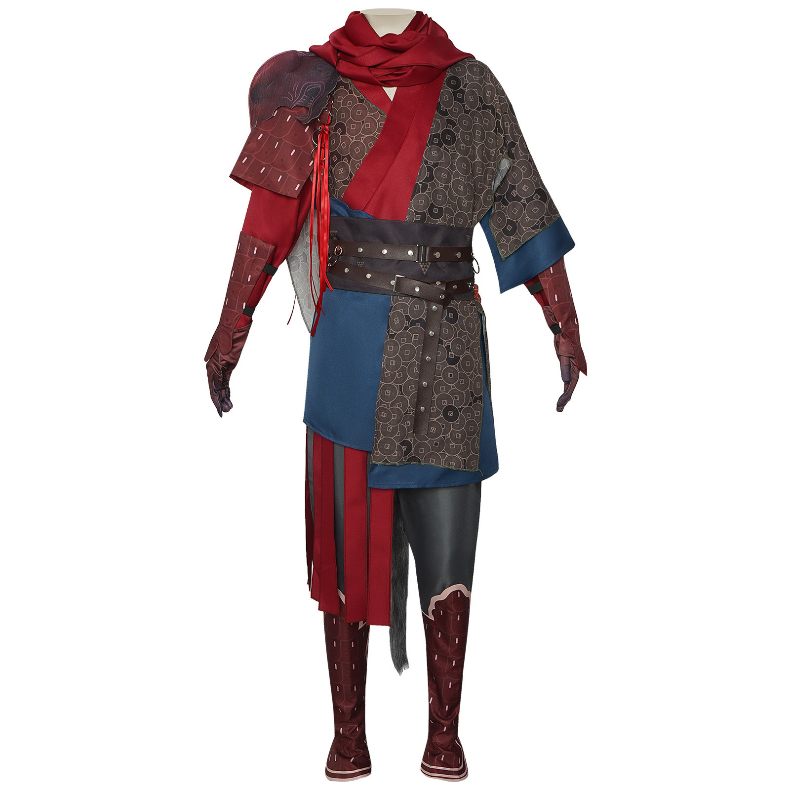 Black Myth: Wukong Folk Opera Almsgiving Armor Costume - Robe Pants Set Wukong Folk Opera Almsgiving Armor Cosplay