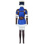 Arcane League of Legends Caitlyn Costume - Blue Dress Hat Set Caitlyn Cosplay