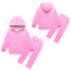 Kids Sprunki Pinki Costume - Hoodie Pants Mask Set Pink Sprunki Cosplay
