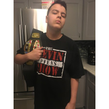 WWE Kevin Owens Costume - Black Shirt The Kevin Owens Show Logo Kevin Owens Cosplay
