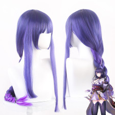 Genshin Impact Raiden Shogun Wig - Raiden Shogun Costume Wig Prop
